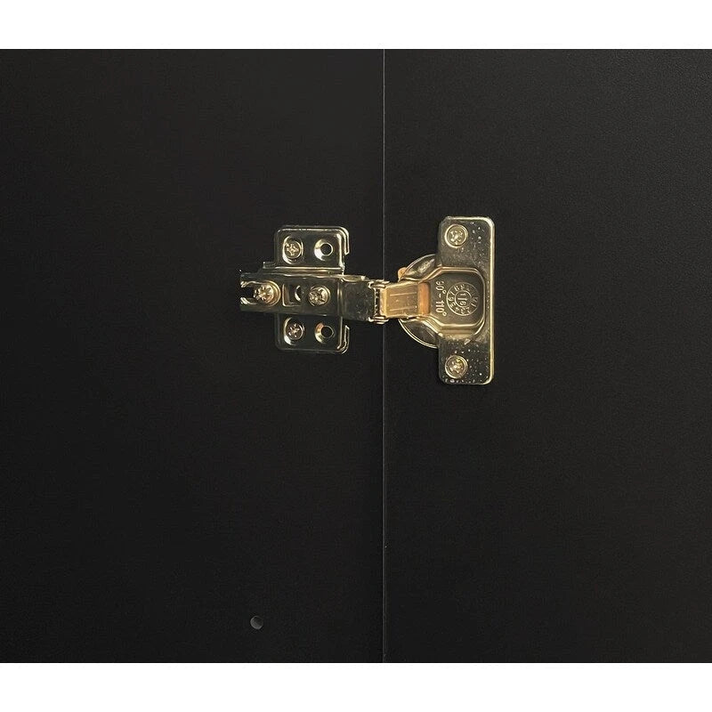 Storage Cabinet - Wave Pattern, 2 Doors, 2 Drawers, Adjustable Shelves, MDF, 99 lbs Capacity, 3 Colors, Modern