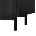 Storage Cabinet - Wave Pattern, 2 Doors, 2 Drawers, Adjustable Shelves, MDF, 99 lbs Capacity, 3 Colors, Modern
