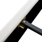 Upholstered Platform Bed - Queen, 82.3"L x 93.5"W x 43.3"H, Velvet, USB Ports, Built-in Pillows, Storage Shelves, 500 lbs