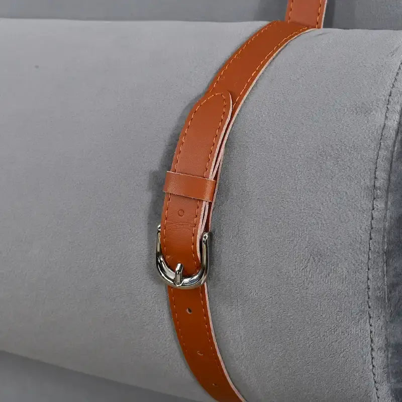 Upholstered Platform Bed - Queen, 82.3"L x 93.5"W x 43.3"H, Velvet, USB Ports, Built-in Pillows, Storage Shelves, 500 lbs