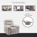 Power Recliner Chair - 8-Point Massage & Heat, 3 Modes, 330 lbs Capacity, Side Pocket, Breathable Fabric