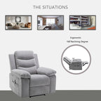 Power Recliner Chair - 8-Point Massage & Heat, 3 Modes, 330 lbs Capacity, Side Pocket, Breathable Fabric