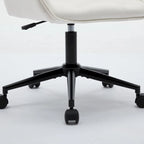 Velvet Office Chair - Swivel, Wide Backrest, Metal Frame, Soft Cushion, 2 Colors, Home Office, Luxury, Grey/Beige