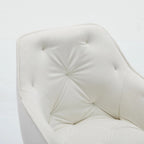 Velvet Office Chair - Swivel, Wide Backrest, Metal Frame, Soft Cushion, 2 Colors, Home Office, Luxury, Grey/Beige