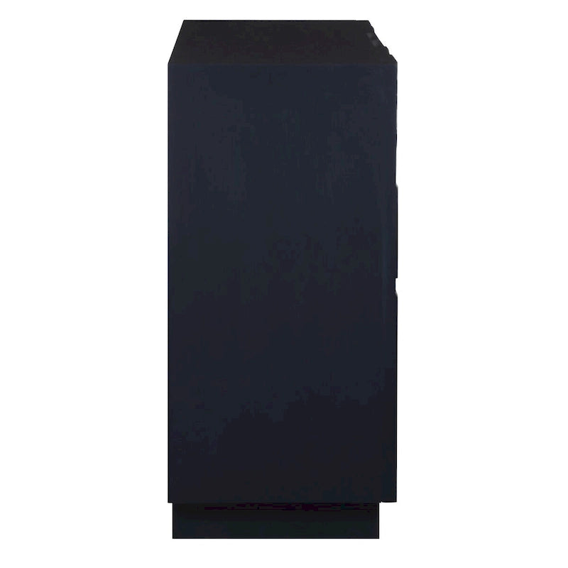 Storage Cabinet - 2 Doors, Glossy Blue, 34"H x 30"W x 16"D, MDF/Pine, 2 Shelves, Modern, No Assembly, 54 lbs