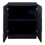 Storage Cabinet - 2 Doors, Glossy Blue, 34"H x 30"W x 16"D, MDF/Pine, 2 Shelves, Modern, No Assembly, 54 lbs