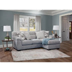 American Furniture Classics Cabral Slate Model A353V11-K2 L Shaped Sectional with 4 Throw Pillows