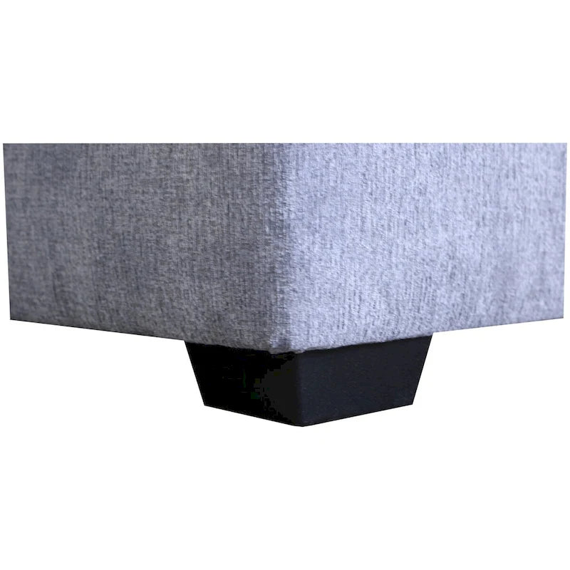 L-Shaped Sofa - Chenille, Slate Grey, Seats 5, Pillow Arms, 4 Accent Pillows, Left/Right Facing, Modern