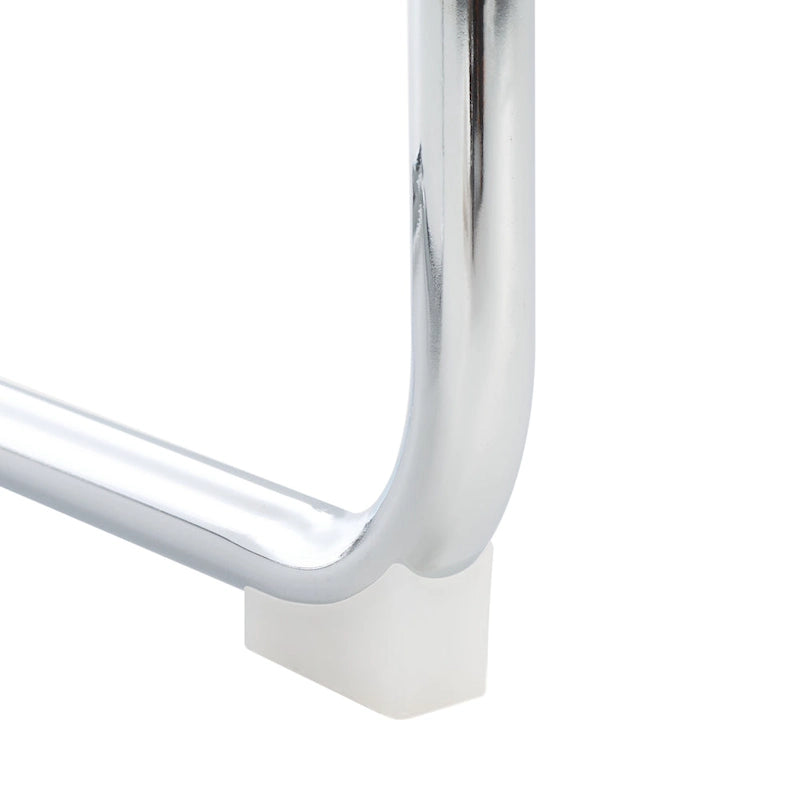 Dining Arm Chair - 26"W x 22"D x 34"H, Rattan Back, Tufted Seat, Cantilevered Steel Legs, Cognac, Padded Arms, 19" Seat