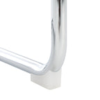 Dining Arm Chair - 26"W x 22"D x 34"H, Rattan Back, Tufted Seat, Cantilevered Steel Legs, Cognac, Padded Arms, 19" Seat